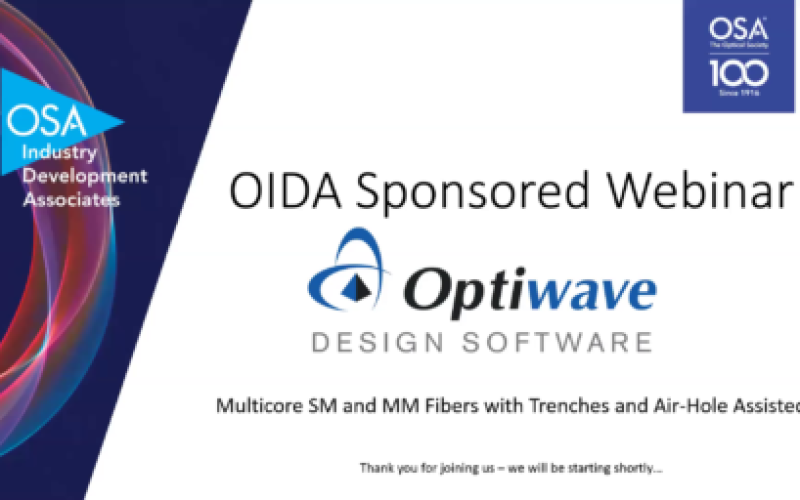 OIDA Sponsored Webinar: Multicore SM and MM Fibers with Trenches and Air-Hole Assisted