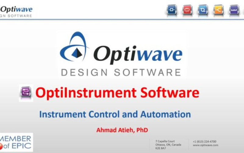 OptiInstrument Software for Instrument Control and Automation PHOTONICS+2021